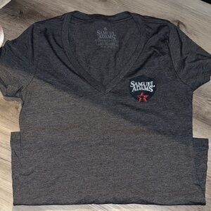 Samuel Adams Women's Gray V-Neck Tee
